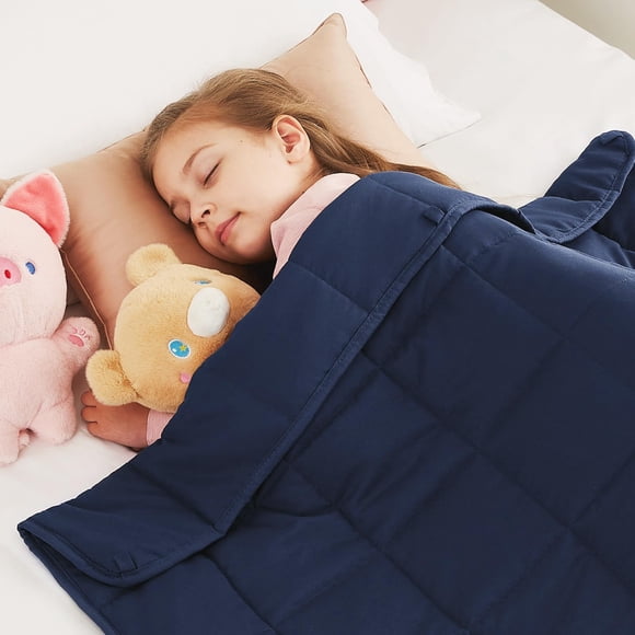 Manta pesada CuteKing azul marino de 3,2 kg para 40-45 kg