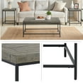 thumbnail image 3 of Lavish Home 3-Piece Coffee Table Set with 2 Matching Side Tables (Gray), 3 of 5