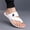 Brown, variant on Men's White Toe-Ring Slide Sandals - Casual Stylish Summer Slippers with Metal Accent