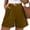 *Brown, variant on Women's High Waisted Pleated Wide Leg Dress Shorts with Belt,Business Casual Office Short with Pockets Pink,Women's Plus L