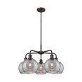 thumbnail image 6 of 516-5CR-SN-G1213-8SM Innovations Lighting Athens Deco Swirl - 5 Light Stem Hung Chandelier In Industrial Style-15.38 Inches Tall and 26 Inches, 6 of 7