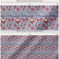 thumbnail image 2 of Soimoi Grey Cotton Voile Fabric Heart,Santa & Baubles Christmas Printed Fabric 1 Yard 56 Inch Wide, 2 of 7