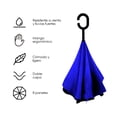thumbnail image 2 of Paraguas Redlemon Invertido Resistente a Vientos y Lluvias Fuertes Azul con Mango Ergonómico, 2 of 4