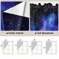 thumbnail image 3 of Blue Purple Sky Kitchen Window Curtains, Swag Curtains Valance for Bedroom Living Room Bathroom, Abstract Modern Stars Space Rod Pocket Window Treatment Curtain Block Drapes 2 Panels 36"x63", 3 of 9