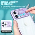 thumbnail image 4 of Allytechgroup Clear Case for Apple iPhone 15 Plus, with Tempered Glass Screen Protector & Lens Protector Anti-Yellow Shockproof Rugged Hybrid Phone Case for iPhone 15 Plus, Purple, 4 of 7