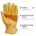 thumbnail image 3 of 24.5 CM Work Gloves Cow Leather Workers Welding Safety Protection Motorcycle Wear-resistant ,Easy to Use, 3 of 5