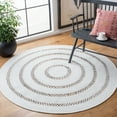 thumbnail image 2 of SAFAVIEH Cape Cod Salome Geometric Polyester Area Rug, Ivory, 5' x 5' Round, 2 of 7