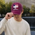 thumbnail image 5 of 9/11 Never Forget American Flag Baseball Cap - 9.11.01 Twin Towers Vintage Washed Cotton Patriot Day Commemorative Hat, Adjustable Unisex Dad Cap for Men and Women, 5 of 6