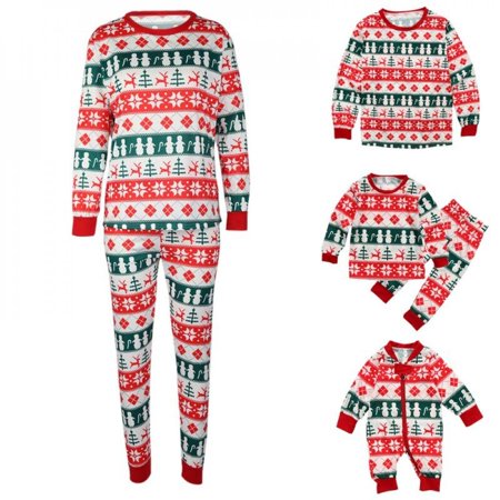 

[Big sale!]Europe And America Family Matching New Christmas Pajamas Set Dad Mom Kid Kids Matching Tops Pants Set Clothes