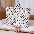 thumbnail image 5 of White Cow Bow Pattern Hooded Bath Towel，50"x30" for Ages 3 To 12 Kids, Quick Dry Lightweight Soft Microfiber Hood Beach Towel Cover Up for Kids, 5 of 7