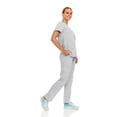thumbnail image 3 of Hey Collection Womens Stretch Colorful Cargo Mock Neck Scrubs Set, Medical Nursing Tops with Four Pocket Scrubs Straight Leg Pants, 3 of 5