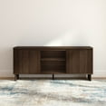 thumbnail image 5 of Modern TV Stand, 2 Door w/ Middle Shelf  (1499 x 406 x 635mm / 59 x 16 x 25in), Walnut, 5 of 10