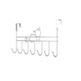 thumbnail image 1 of Estantes para Almacenamiento Ropa Colgante Estante Detrás de la Puerta No Requiere Perforación de Agujeros en el Dormitorio Detrás de la Ropa Colgante Área de Almacenamiento Estantes para Dormitorio, 1 of 6