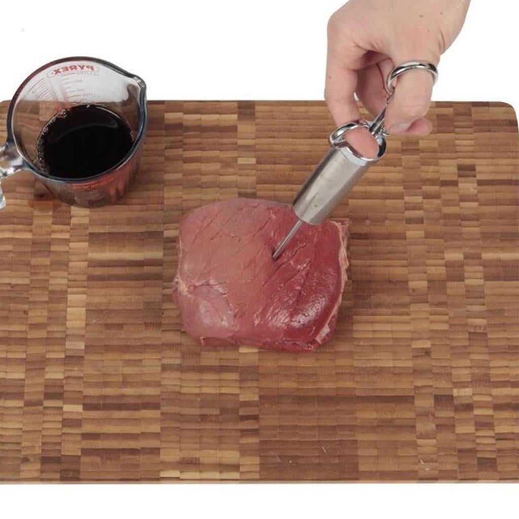 HannLk Meat Injector Syringe Meat Seasoning Injector with 2/3 Marinade Needle