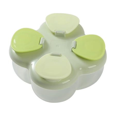 4-Compartment Formula Dispenser – No-Spill Portable Milk Powder Container & Travel Snack Holder for Babies