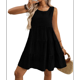 thumbnail image 1 of Vestidos de Verano para Mujer 2025, Sueltos, Informales, para Playa, Sin Mangas. Negro L, 1 of 10