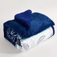 thumbnail image 2 of NC Sherpa Blanket White, Blue, Multi-color Polyester Reversible Bed Blankets Twin (Count 2), 2 of 7