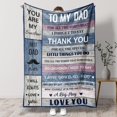 thumbnail image 5 of Gifts for Dad, Dad Throw Blanket, Dad Gift from Daughter Son,Blanket to My Dad, Father Gifts, Best Dad Gifts for Birthday, Christmas,Valentine's Day,Thanksgiving, Blue, 5 of 5
