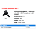 thumbnail image 2 of Front Right Engine Mount - Compatible with 2009 - 2015 Toyota Venza 2.7L 4-Cylinder 2010 2011 2012 2013 2014, 2 of 2