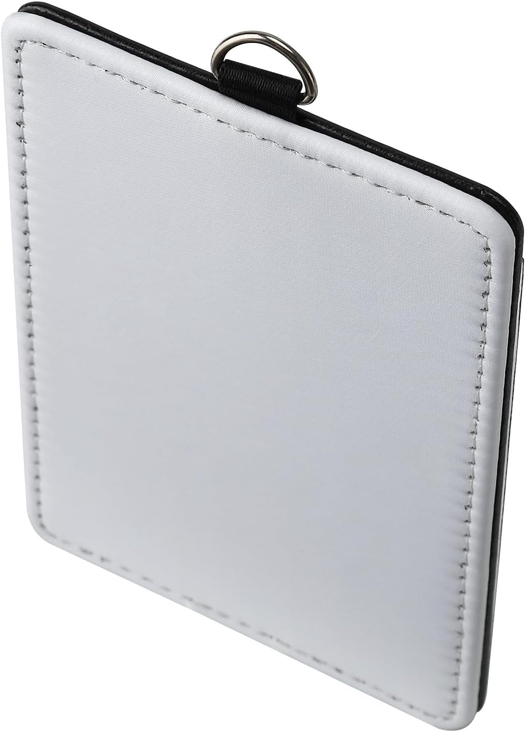 30 Pack Sublimation Blank Clear Genuine Leather ID Badge Holder DIY Heat Transfer Print Vertical ID Card Holders for Badges Waterproof Name Tag Holders for Coach Office Employees Students