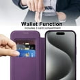 thumbnail image 2 of Ancove for iPhone 14 Pro Max Wallet Case with Card Holder,Magnetic Mag Safe RFID Blocking PU Leather Clear Back Full Body Protective Case Cover for iPhone 14 Pro Max,Purple, 2 of 7
