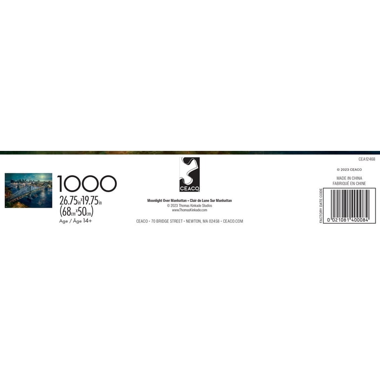 Ceaco 1000-Piece Silver Select Moonlight over Manhattan