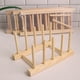 thumbnail image 5 of Billuyoard Estante de madera multifuncional amarillo de bambú para escurrir platos, estante organizador de cocina que ahorra espacio Cocina y Comedor 5 cuadrículas, 5 of 6
