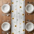 thumbnail image 4 of Table Runner 108 Inches Long for Kitchen Dining, Sunflowers Dresser Scarf Farmhouse, Dining Table Decorations for Wedding/Parties, Spring Farmhouse Country Truck Leaf Wood Grain 13 x 108 In, 4 of 8