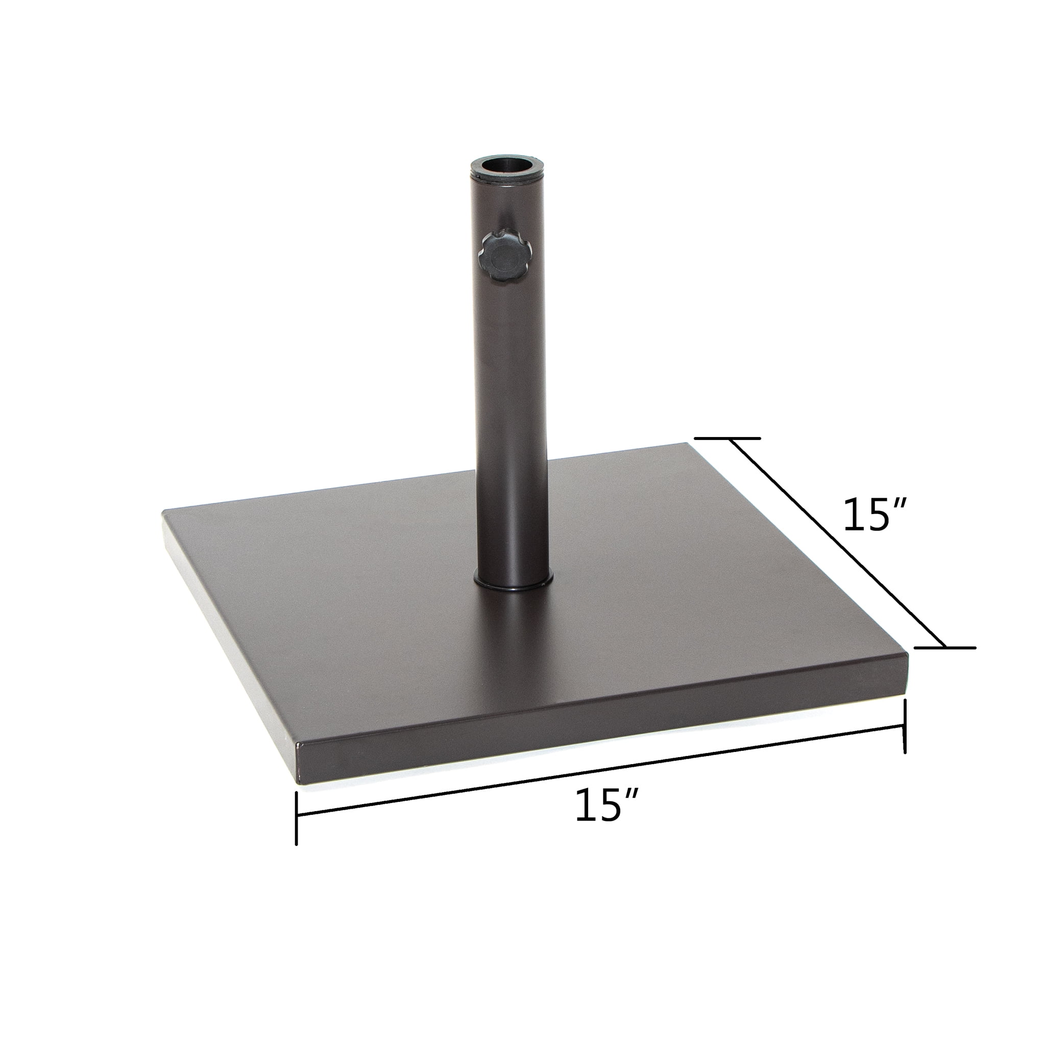 15 in Square 28 lb Cement Umbrella Base (Grey)