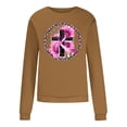 thumbnail image 4 of QATAINLAV T-Shirts pour Femmes Cancer du Sein Automne Manches Longues Col Rond T-Shirt Imprimé Graphique Nouveauté Chandail en Molleton Mignon Chandail Sortie Hauts Vente du Jour Prime Aujourd'hui Kaki TTG, 4 of 6