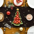 thumbnail image 3 of Touchbetter Xmas Trees Black Merry Christmas Table Runner, Seasonal Winter Kitchen Dining Table Decoration for Home Party Decor 13x60 Inch, 3 of 6