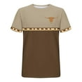 thumbnail image 5 of Jinhomg Mens Casual Graphic T-Shirts Vintage Western Animal Print Tees Big and Tall Comfy Short Sleeve Crew Neck Tops 2025 Daily Wear Deal of The Day Bronze XXXL, 5 of 6