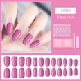 thumbnail image 3 of ibcccndc Press-on Kit de uñas postizas Color brillante Forma trapezoidal Nail Art Tips Tools ibcccndc rosa claro, 3 of 7