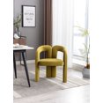 thumbnail image 4 of Modern Velvet Dining Chair Set of 2, Funky Barrel Accent Chairs, Upholstered Armchair Comfy Side Chair for Kitchen Living Room Dining Room, Olive, 4 of 9