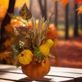thumbnail image 5 of IPEWLEX Thanksgiving Pumpkin Pot Decoration with Maple Leaf Fruit Garland - Autumn Home Decor, Holiday Ornaments for Living Room and Dining Table, 5 of 6