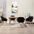 thumbnail image 1 of vidaXL Dining Chairs 4 pcs Black Fabric, 1 of 5