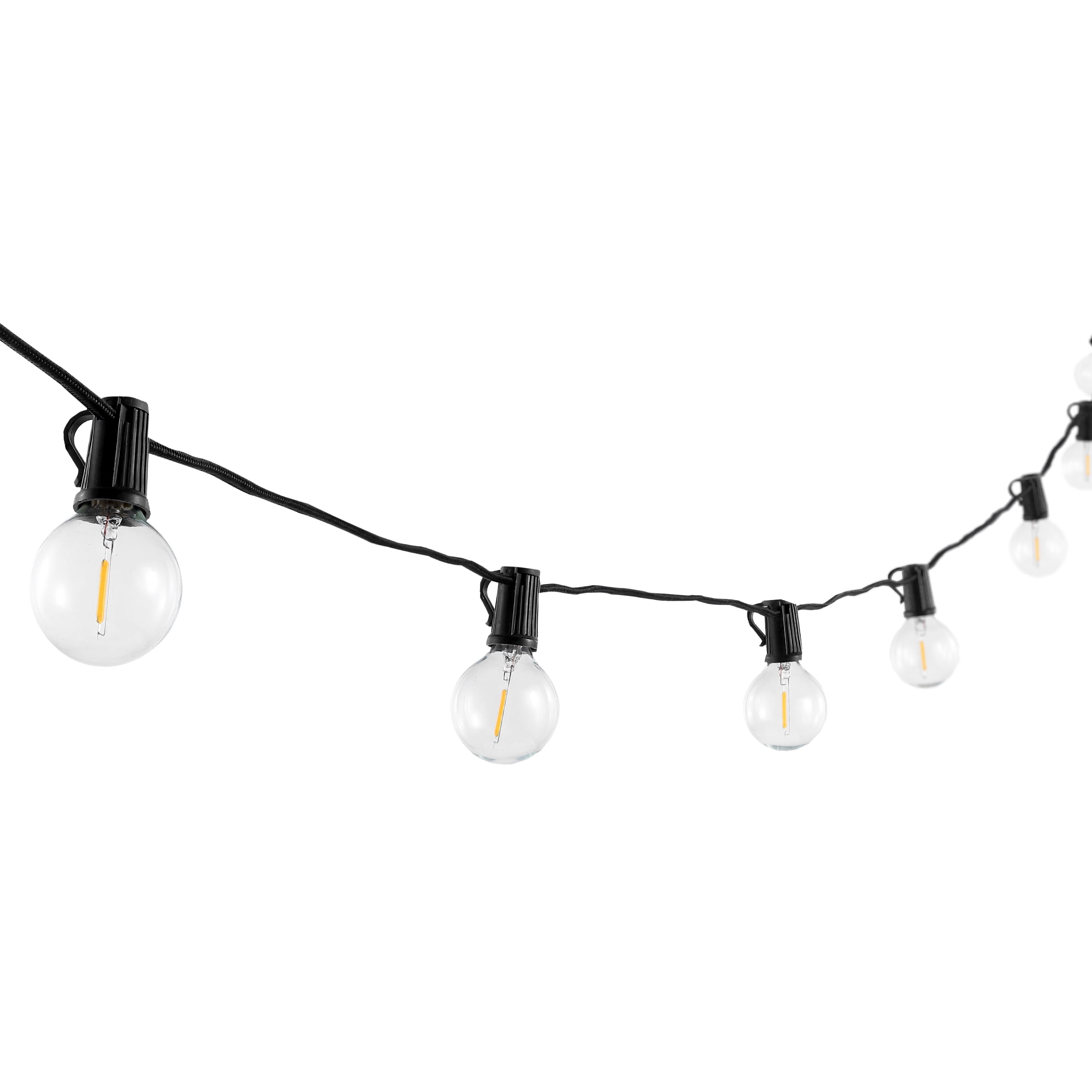 SAFAVIEH Leigh 10-Light G40 Black Metal Outdoor String Light
