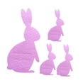 thumbnail image 4 of deevoka 4 Pieces Easter Bunny Felt Cutlery Holders Pouch Bags Banquet Utensil Sleeve pink, 4 of 9
