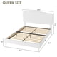 thumbnail image 3 of CazToi Cama tamaño Queen tapizada, cama suave de vellón de cordero, cama plataforma resistente con listones de madera, no necesita somier, 3 of 8