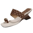 thumbnail image 2 of Willtoo Women’s Kitten Heels Polka Dots Flip Flops Slip On Open Toe Low Heels, 2 of 7