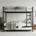 thumbnail image 5 of Twin Size Metal Platform Bed Frame with Trundle, No Box Spring Needed, Black, Bedroom, 5 of 12