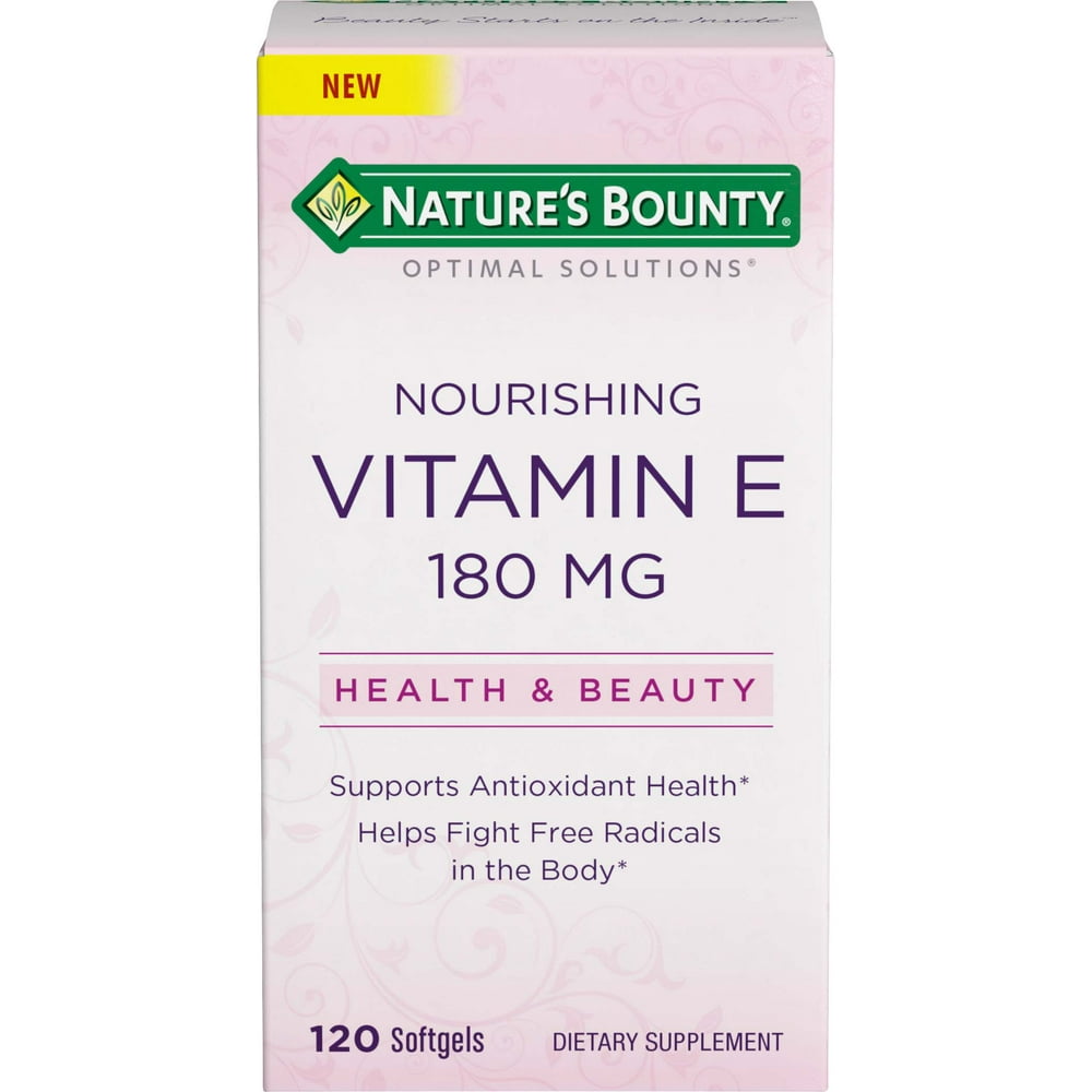 Nature's Bounty® Optimal Solutions Vitamin E 400 IU Health and Beauty