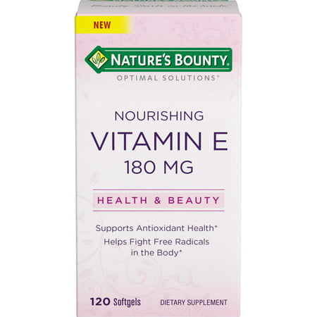 Nature's Bounty® Optimal Solutions Vitamin E 400 IU Health and Beauty, 120 (Best Vitamin E To Take)