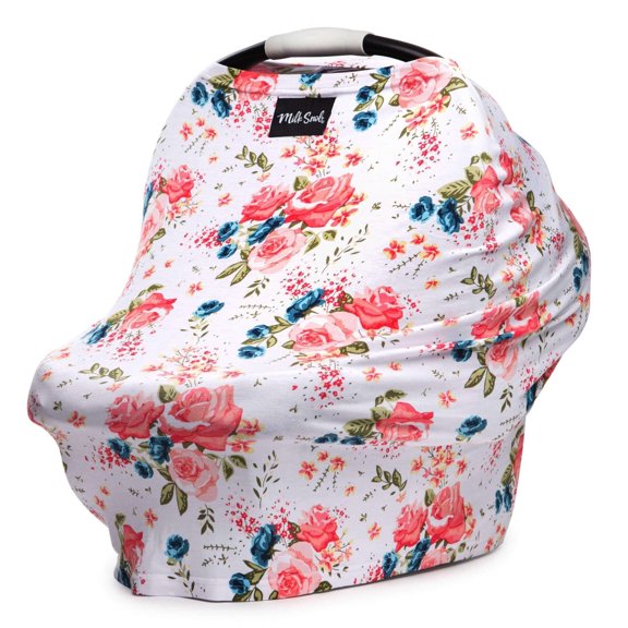 French Floral 5-in-1 Baby Nursing and Car Seat Cover