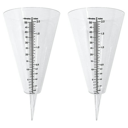 

Rain Gauge Rain Gauge Outdoor 2 Pcs Transparent Cone Rain Gauges with Double Scales for Rainfall Monitoring
