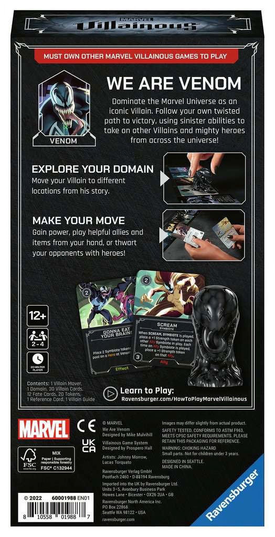Ravensburger Marvel Villainous: We Are Venom Board Game