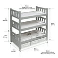 thumbnail image 6 of Badger Basket 1-2-3 Convertible Bunk Bed, Baskets & Stick-On Decals for 20 inch Dolls - Gray, 6 of 10