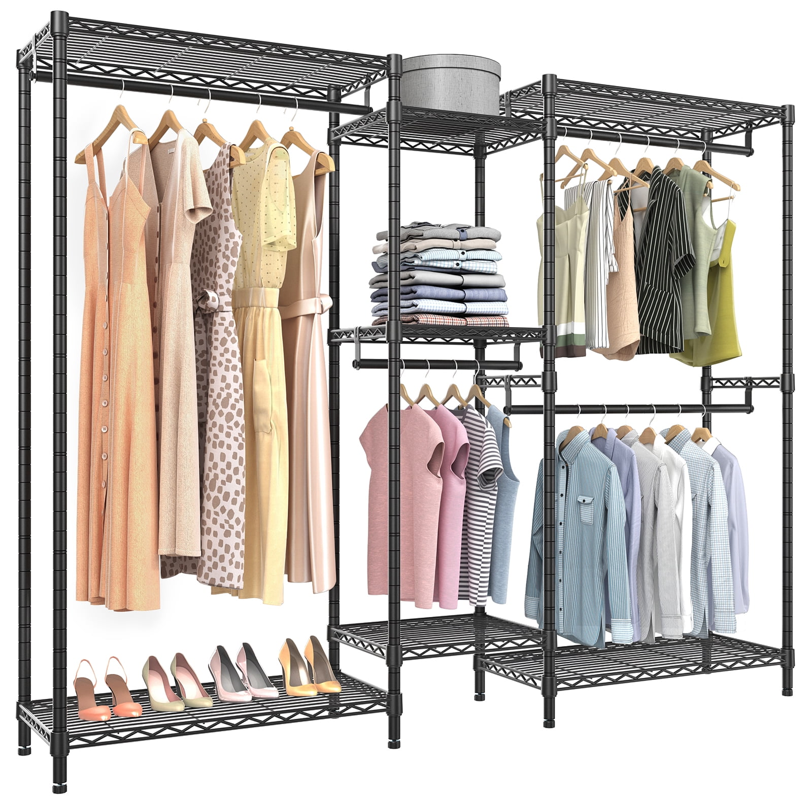 VIPEK V6 5 Tiers Wire Garment Rack Heavy Duty Clothes Rack Freestanding ...