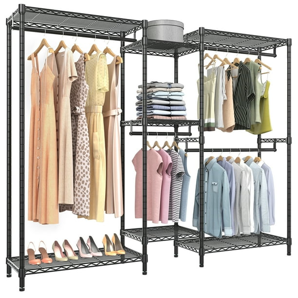 Vipek V6 5 Tiers Wire Garment Rack Heavy Duty Clothes Freestanding Closet Storage Max Load 780lbs Black Com Vipek V6 5 Tiers Wire Garment Rack, Heavy Duty Garment Rack