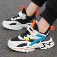 thumbnail image 5 of Toddler Boys Lightweight Running Shoes Casual Non Slip High Top Basketball Shoes Stylish Comfortable Platform Athletic Shoes Black Size 13 Little Child, 5 of 6